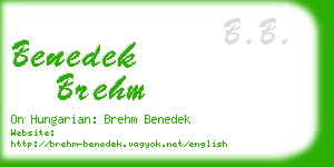 benedek brehm business card